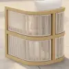 Wevara 2 Pieces Modern Aluminium & Ropes Outdoor Patio Dining Chair Set in Walnut & Oatmeal