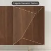 Modern 180 cm Walnut Wood Sideboard with Cabinets & Adjustable Shelves