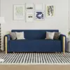 210 cm Queen 3-Seater Linen Convertible Sleeper Sofa