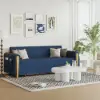 210 cm Queen 3-Seater Linen Convertible Sleeper Sofa