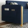 210 cm Queen 3-Seater Linen Convertible Sleeper Sofa