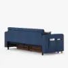 210 cm Queen 3-Seater Linen Convertible Sleeper Sofa