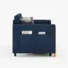 210 cm Queen 3-Seater Linen Convertible Sleeper Sofa