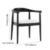 Acurv Black PU Leather Upholstery Dining Chair with Wooden Legs, 8 Pieces