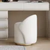 Leather Round Dressing Table Stool with Back Accent Chair – AUD-H2253