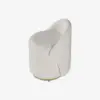 Leather Round Dressing Table Stool with Back Accent Chair – AUD-H2253