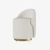 Leather Round Dressing Table Stool with Back Accent Chair – AUD-H2253