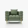 Aurora Performance Leather Upholstered Accent Chair in Gold Finish Set of 2