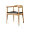 Acurv Walnut PU Leather Upholstery Dining Chair with Wooden Legs, 8 Pieces