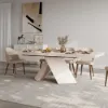 Farmhouse 200 - 240 cm Extendable Rectangular Whitewash Dining Table, Seats 6–8