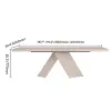 Farmhouse 200 - 240 cm Extendable Rectangular Whitewash Dining Table, Seats 6–8