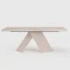 Farmhouse 200 - 240 cm Extendable Rectangular Whitewash Dining Table, Seats 6–8
