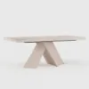 Farmhouse 200 - 240 cm Extendable Rectangular Whitewash Dining Table, Seats 6–8