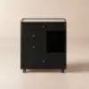Picture of Selvo Saddle Leather Walk-In Closet Island Jewellery Dresser with Glass Top – AUD-H2267