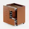 Selvo Saddle Leather Walk-In Closet Island Jewellery Dresser with Glass Top – AUD-H2268