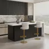 1830mm Modern Kitchen Island Laminate & 4 Counter Stools Set Storage Cabinet