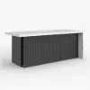 1830mm Modern Kitchen Island Laminate & 4 Counter Stools Set Storage Cabinet