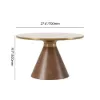 Sculra 711 mm Round Walnut Travertine Sintered Stone Top Coffee Table