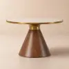 Sculra 711 mm Round Walnut Travertine Sintered Stone Top Coffee Table