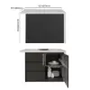 1270mm Modern Kitchen Island Laminate & 2 Counter Stools Set Storage Cabinet