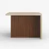 1270mm Modern Kitchen Island Walnut Laminate & 2 Counter Stools Set Storage Cabinet – AUD-H2278