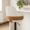 Modern Velvet Upholstered Adjustable Swivel Counter Stool & Bar Stool, 4 Pieces