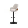 Modern Velvet Upholstered Adjustable Swivel Counter Stool & Bar Stool, 8 Pieces