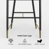 Cranis Beige Velvet Counter Stool with Upholstered, 2 Pieces