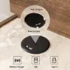 Modern 889 mm Narrow Travertine Stone End Table with USB & Storage