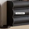 Humply 150 cm Black Leather 9-Drawer Dresser