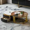 Grovyn 2400 mm TV Stand & Nesting Coffee Table Set