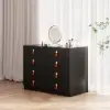 Chanor Retractable Champagne Makeup Vanity Closet Island with Glass Top – AUD-H2311