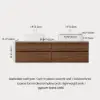 Modern 150 cm Floating Double Bathroom Vanity with Stone Resin Top, Ceramic Basin