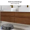 Modern 150 cm Floating Double Bathroom Vanity with Stone Resin Top, Ceramic Basin