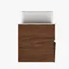 Modern 150 cm Floating Double Bathroom Vanity with Stone Resin Top, Ceramic Basin