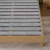 Modern Queen Natural Platform Bed with Boucle Headboard Pillows