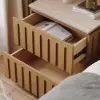 Picture of Florva Ash Wood 2-Drawer Nightstand with Faux Travertine-Top – AUD-H2318