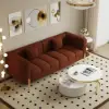 Axial 200 cm Boucle Fluted Sofa with Gold Legs & Pillows, Set of 2 – Aurora – AUD-H2321
