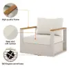 Picture of Tevara Outdoor Teak & Aluminium Swivel Lounge Chair in Sand, Set of 2