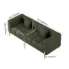 Picture of Axial Boucle Upholstered Accent Chair 2007 mm Boucle Fluted Sofa with Gold Legs & Pillows – AUD-H2326