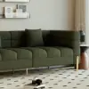 Picture of Axial Boucle Upholstered Accent Chair 2007 mm Boucle Fluted Sofa with Gold Legs & Pillows – AUD-H2326