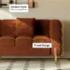 Picture of Axial Boucle Upholstered Accent Chair 2007 mm Boucle Fluted Sofa with Gold Legs & Pillows – AUD-H2328