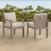 Tevara 10 Pieces Rectangle Wood & Aluminium Outdoor Dining Set with Central Pillar Umbrella