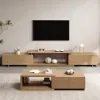 Mordel Natural Extendable TV Stand & Coffee Table Set