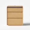 Meloa 600mm Wooden 3-Drawer Smart Nightstand With LED Lighting & Charging Station Set of