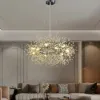 Mid Century Modern 12-Light Crystal Firework Sputnik Chandelier Pendant Ceiling Light