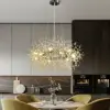 Mid Century Modern 12-Light Crystal Firework Sputnik Chandelier Pendant Ceiling Light