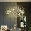 Mid Century Modern 12-Light Crystal Firework Sputnik Chandelier Pendant Ceiling Light