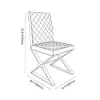 Dochic Modern White Leather Dining Room Chair Upholstered Gold Legs (Set of 6)