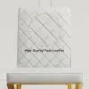 Dochic Modern White Leather Dining Room Chair Upholstered Gold Legs (Set of 8)